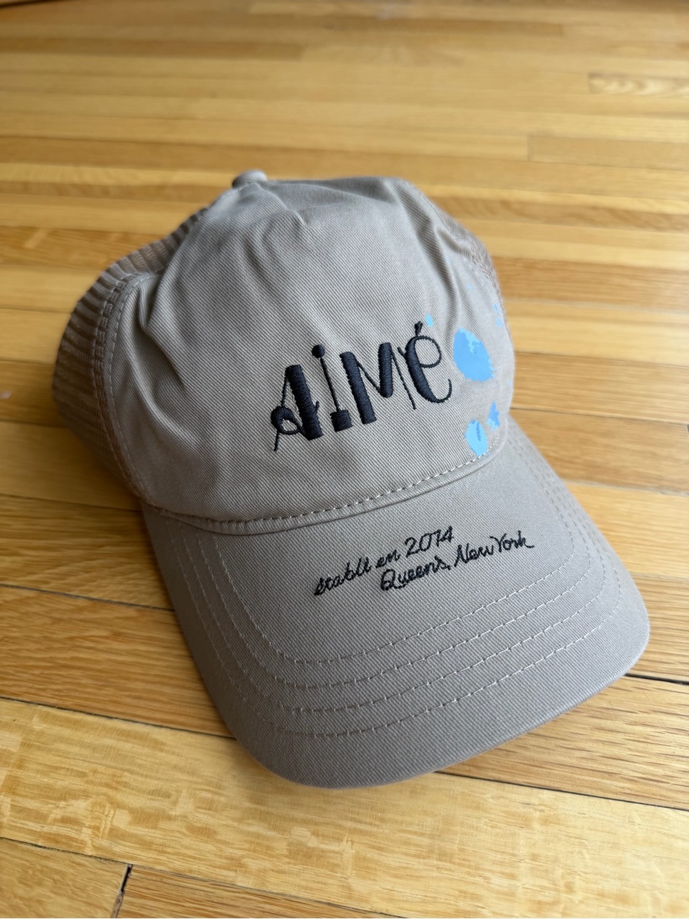 Aime Leon Dore Beige Cap with Mesh Panel Accents